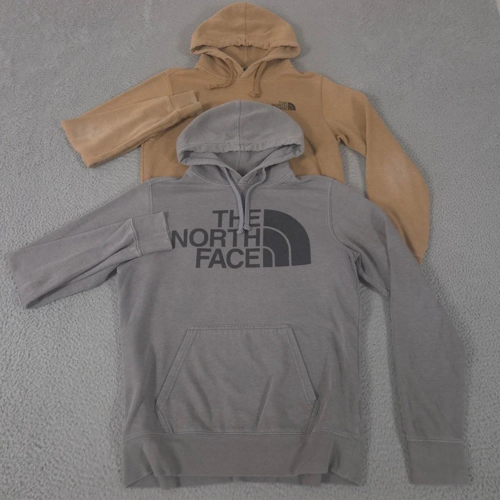 LOT OF 2 The North Face Hoodie Mens Small Red Box Logo Pullover Half Dome Fleece